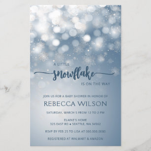 Budget Snowflake is op de weg Boy Baby shower