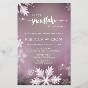 Budget Snowflake is op de weg meisje Baby shower
