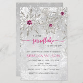 Budget Snowflake is op de weg meisje Baby shower (Voorkant / Achterkant)