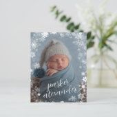 Budget Snowflakes Fotoaankondiging (Staand voorkant)