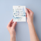 Budget Snowy Mountain Trees Skiing Wedding Invites Flyer (Hand)