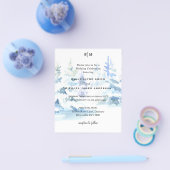 Budget Snowy Mountain Trees Skiing Wedding Invites Flyer (Enkel)