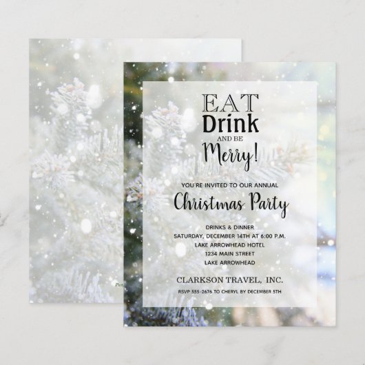 Budget Snowy Pines Kerstfeestdagen (Voorkant / Achterkant)