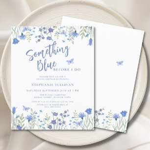 Budget Something Blue Bridal Shower Uitnodiging