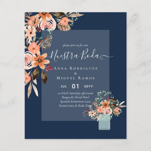 BUDGET Spaans BODA Herfstbloemen Oranje Flyer (Voorkant)