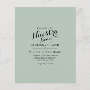 BUDGET Spaans huwelijk Bilingual Boda Wedding Flyer