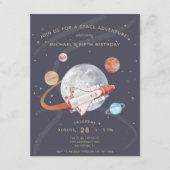 Budget Space Adventure Invitation d'anniversaire d (Devant)