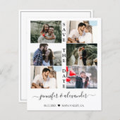 Budget sparen datum 6 de Typografie van de Collage (Voorkant / Achterkant)