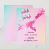 Budget Splish Splash Zeemeermin 1e verjaardag Uitn (Voorkant / Achterkant)