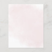 Budget Spring Blush Goud Bloemen Bruiloft Uitnodig (Achterkant)