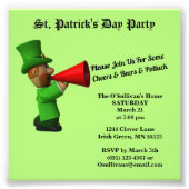 Budget St Patrick's Day Party Potluck kondiging Foto Afdruk (Voorkant)