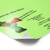 Budget St Patrick's Day Party Potluck kondiging Foto Afdruk (Hoek)