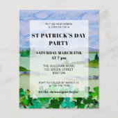 Budget St. Patrick's Day Shamrock Feest Uitnodigin (Voorkant)