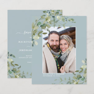 Budget Stapel Blauwe Eucalyptus Foto slaat de datu