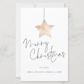 Budget Star Script Calendrier Joyeuse carte de Noë (Devant)