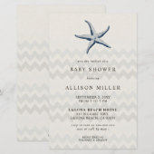 Budget Starfish Ocean Baby shower Invitation (Voorkant / Achterkant)