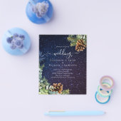 BUDGET Starnacht Winter Bruiloftsbudget Flyer (Enkel)