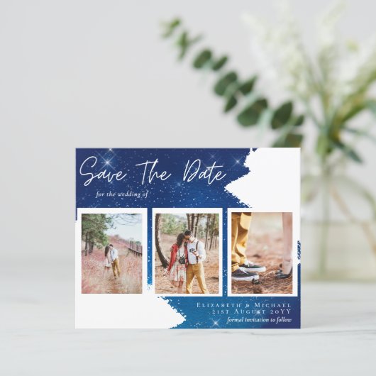 BUDGET Starry Night Verloving Foto SPAAR DATUM (Staand voorkant)