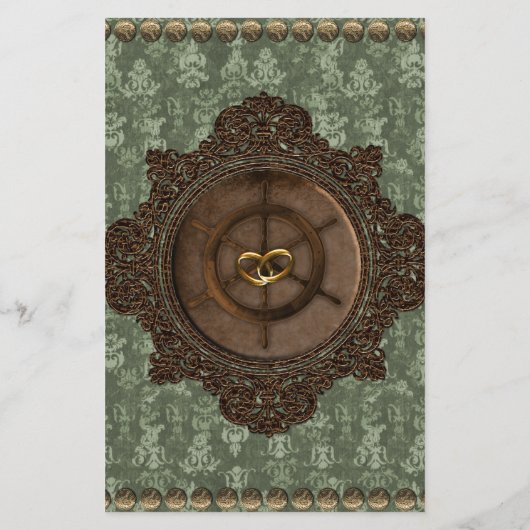 Budget Steampunk bruiloft uitnodiging Flyer (Achterkant)