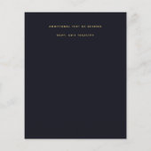 Budget Sterrennacht Blauwe Trouw Uitnodiging Flyer (Achterkant)