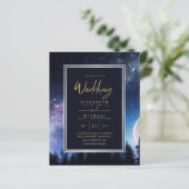 BUDGET Sterrennacht marine Gold Moonlight Wedding (Staand voorkant)