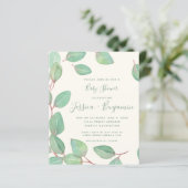 Budget Stijlvol Baby shower Eucalyptus Greenery (Staand voorkant)