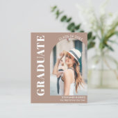 Budget Stijlvolle Afstuderen Foto Aankondiging Kaa (Staand voorkant)