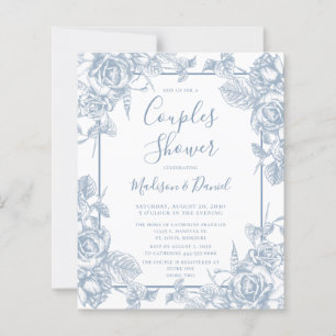 Budget Stof Blauw Bloemstuk Bruidspaar Shower