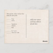 Budget Stof Blauw Goud Trouwscript Briefkaart (Achterkant)