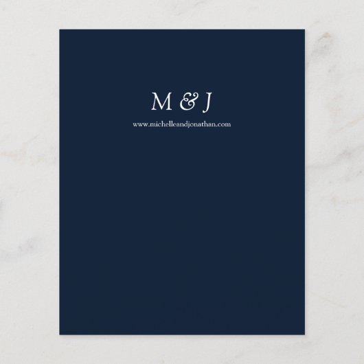 Budget Stof Blauw & Wit op Marineblauw Bloem Bruil (Achterkant)