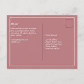 BUDGET Stof Roze Monochroom RSVP Eenvoudig Effen Briefkaart (Achterkant)