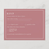 BUDGET Stof Roze Monochroom RSVP Eenvoudig Effen Briefkaart (Voorkant)