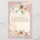 BUDGET Stof Roze Terracotta Pampasgras Bruiloft Flyer (Achterkant)