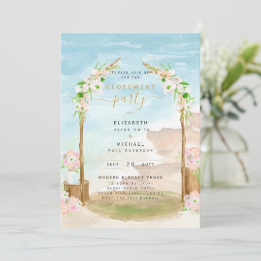 BUDGET Strand Kust Elopement Feest Uitnodiging