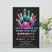 Budget Strike Up Neon Glow Bowling Verjaardag (Staand voorkant)