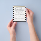 Budget Striped Gold Bridesmaids Luncheon Invite Flyer (Hand)