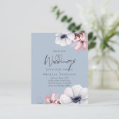 Budget Stusty Blue Coral Floral Weduwschap (Staand voorkant)