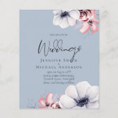 Budget Stusty Blue Coral Floral Weduwschap (Voorkant)