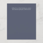 Budget Stusty Blue Eucalyptus Wedding Invita (Achterkant)