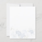 Budget Stusty Blue Floral Botanical Wedding Invite (Achterkant)