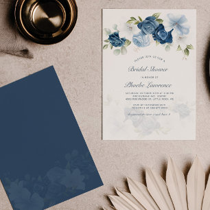 Budget Stusty Blue Floral Bridal Shower