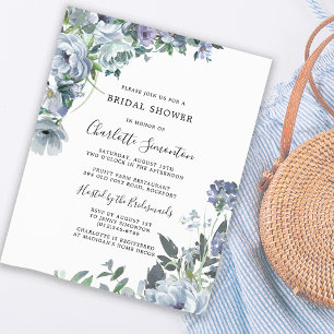 Budget Stusty Blue Floral Bridal Shower