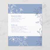 Budget Stusty Blue Floral Paper Weduwen (Achterkant)