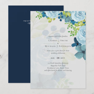 Budget Stusty Blue Flowers Sage Wedding