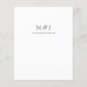 Budget Stusty Blue & White Floral 2 Wedding Flyer (Achterkant)