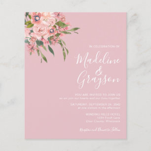 BUDGET Stusty Pink Floral Weddenschap