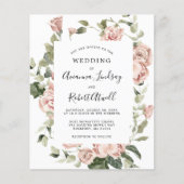 Budget Stusty Pink Rose Floral Wedding (Voorkant)