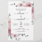 Budget Stusty Roos Pink Floral Wedding (Voorkant)