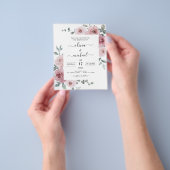 Budget Stusty Roos Pink Floral Wedding Flyer (Hand)