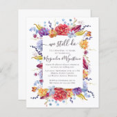 Budget Succulent Vow Renewal Uitnodiging (Voorkant / Achterkant)